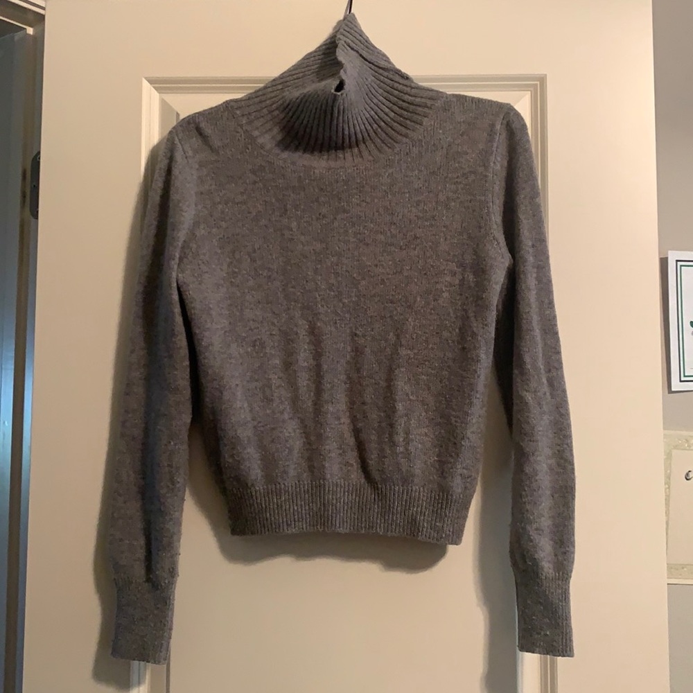 Grey Turtleneck Sweater